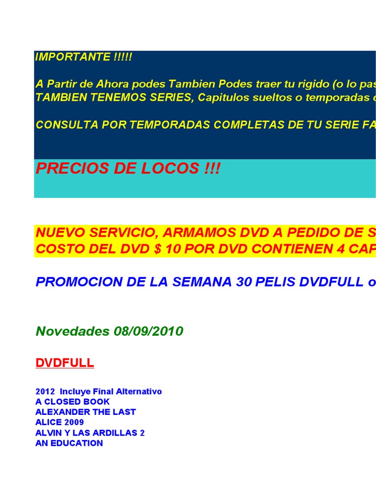 List A PDF Ocio Deportes Foto