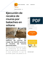 Ejecución de Recalce de Muros Por Bataches en Sótano - e-STRUC PDF