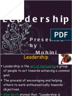 Leadership: Presented By: Mohini Sahu
