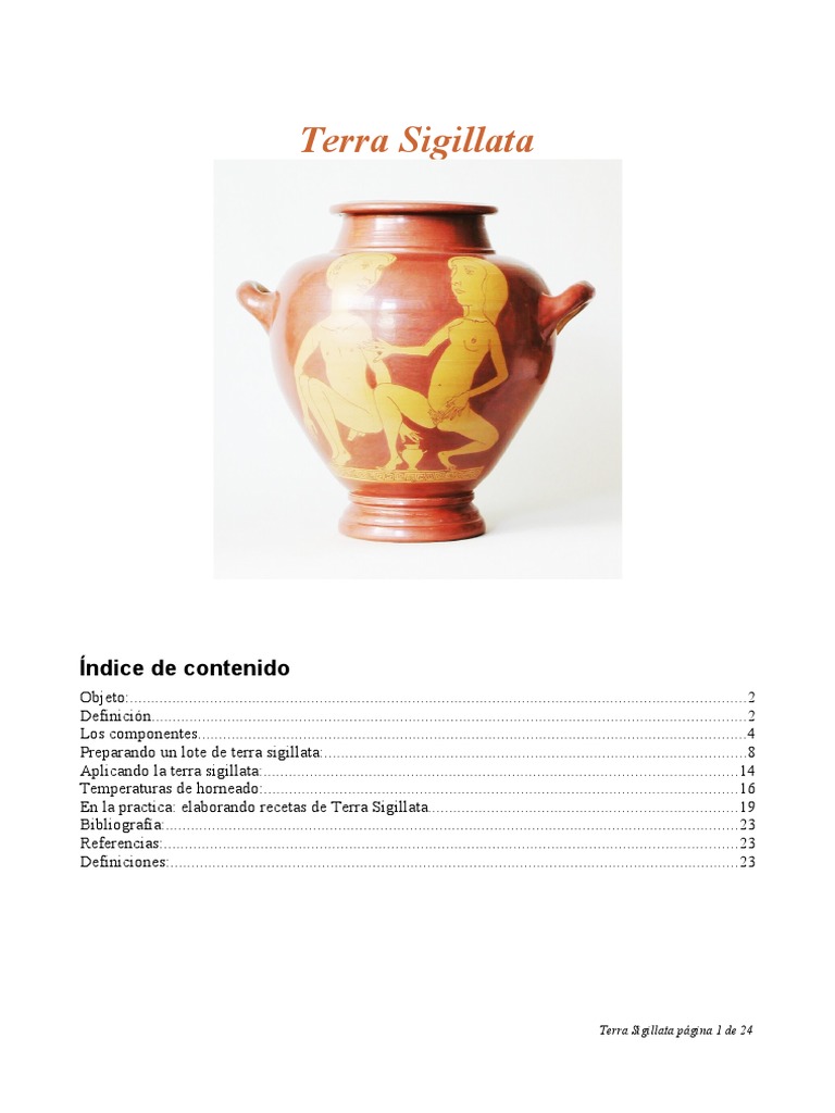 Manual de Terra Sigillata | PDF | Arcilla | Carbón