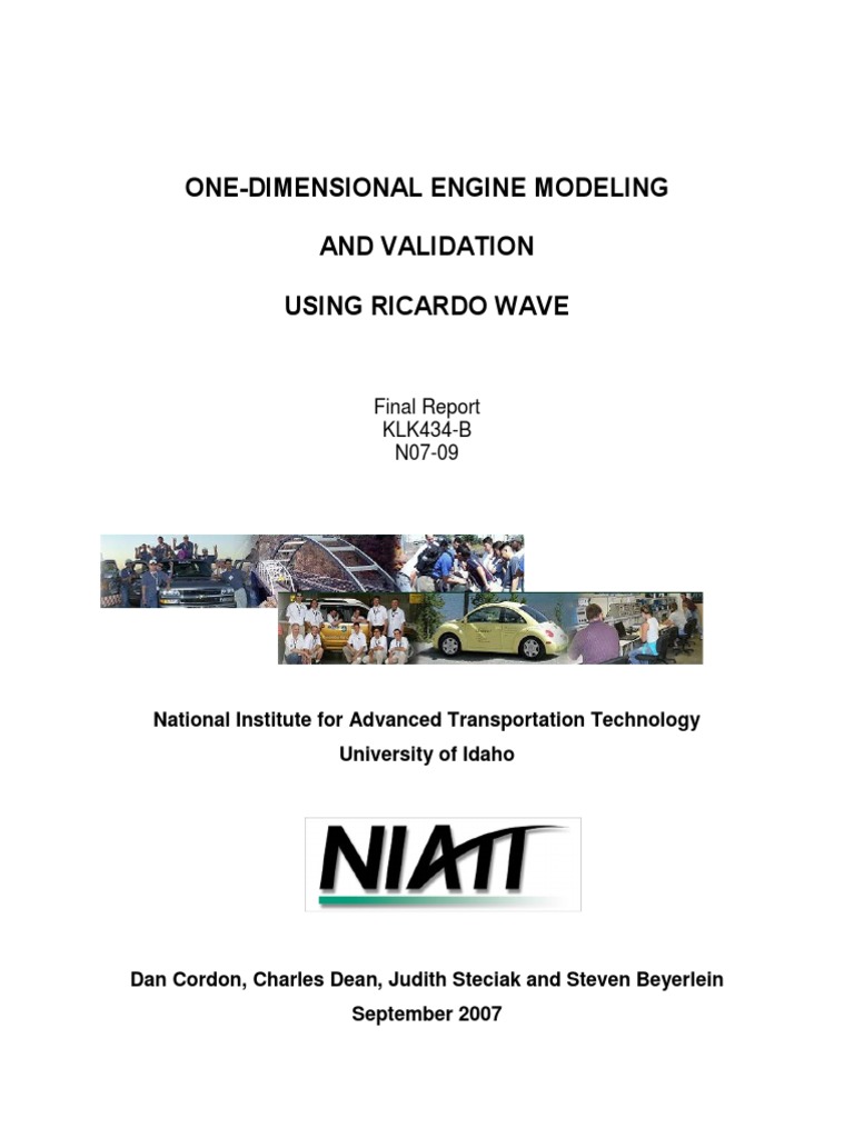 1D Modeling Example PDF | PDF | Internal Combustion Engine | Simulation