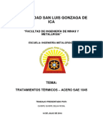 TRATAMIENTOS TÈRMICOS (ACERO 1045) - QUISPE QUISPE DELIA ROSA - METALURGIA MECÀNICA - VII CICLO Ñ