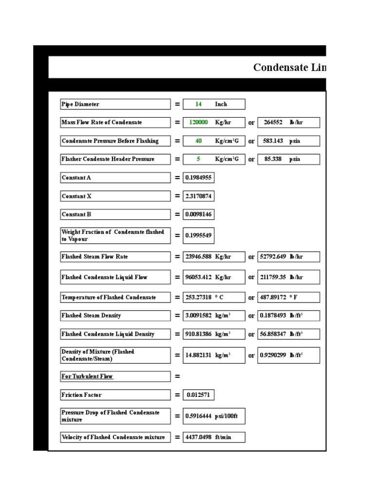 Condensate Line Sizing PDF