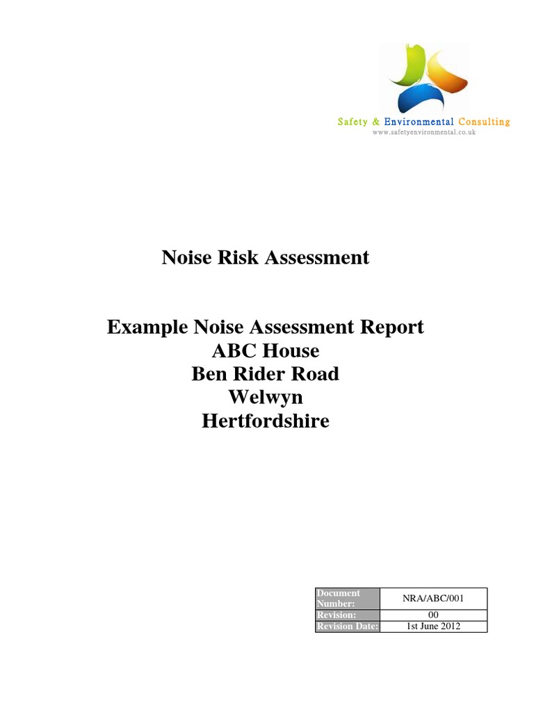 Noise Risk Assessment Report Example | PDF | Noise | Hearing Loss