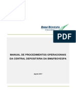 Manual de Procedimentos Operacionais Da Central Depositaria Da BMFBOVESPA - 20180828