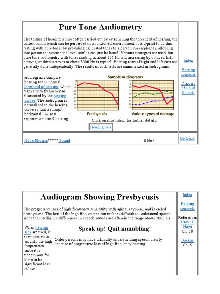 Pure Tone Audiometry Explained | PDF | Hearing | Pitch (Music)