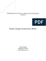 Really Simple Syndication (RSS) : Trabajo Práctico de Teoría y Aplicación de La Informática 2 (TAI 2)
