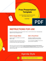 Computer Mouse With Red Background Google Slides Presentation