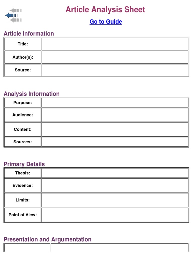 Academic Article Analysis Guide | PDF