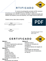 Certificado de Treinamento de NR 35