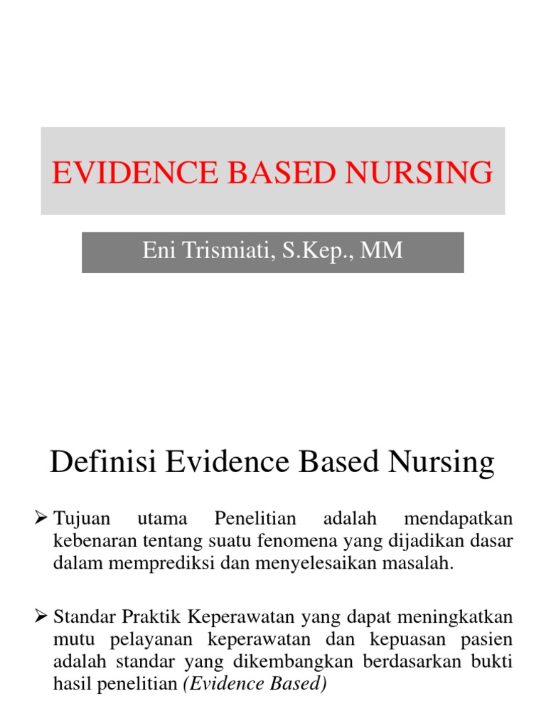 Evidence Based Nursing Pdf