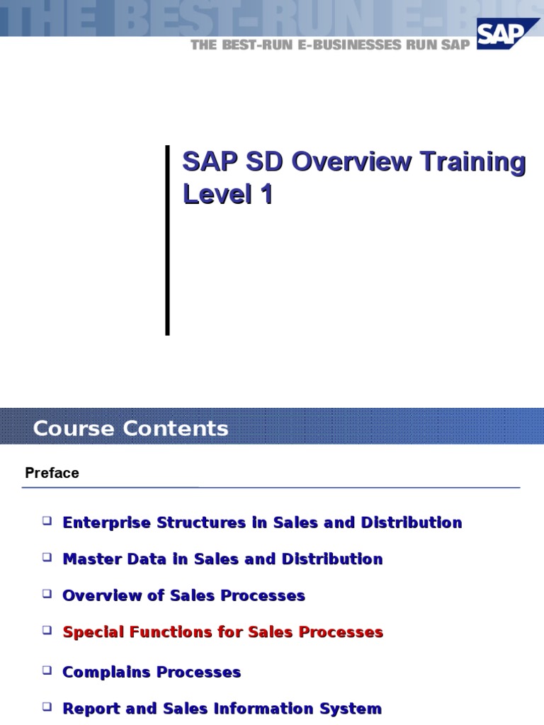 SAP SD Overview 1 PDF | PDF | Invoice | Value Added Tax