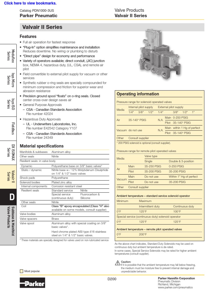 Valvair II Series Valve Overview | PDF | Valve | Building Engineering