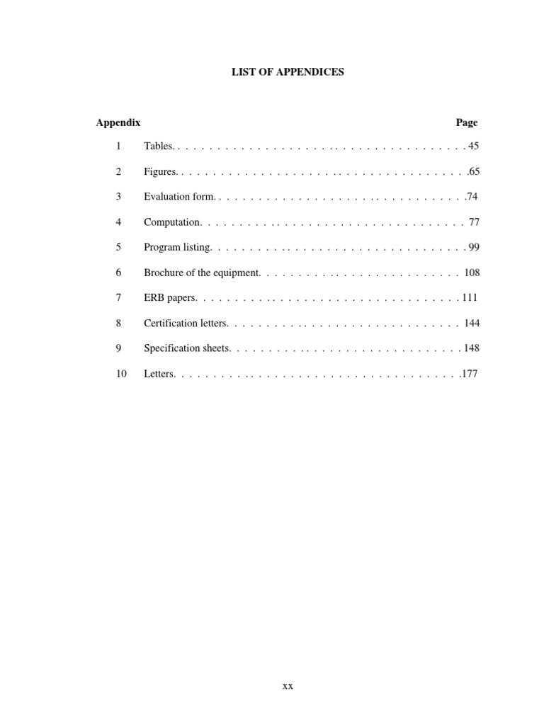 10-List of Appendix | PDF | Finance & Money Management | Computers