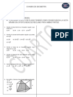 Examen de Geometria Cuarto