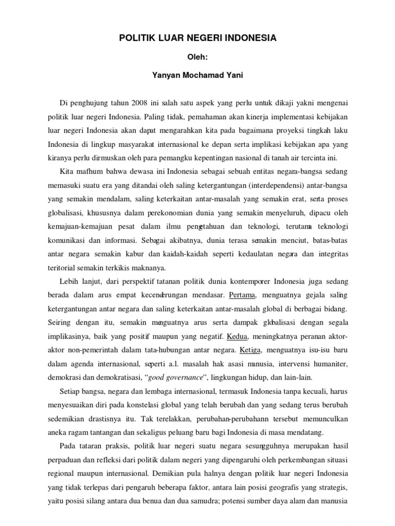 Politik Luar Negeri Indonesia PDF