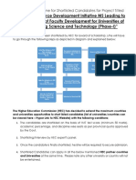 Guideline For Shortlisted Candidates