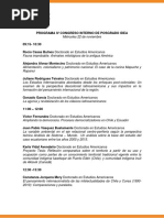 Programa de IV Congreso Interno