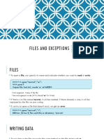 12 - Files and Exceptions