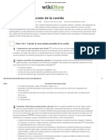 Cómo Calcular El Costo de La Comida 16 Pasos PDF