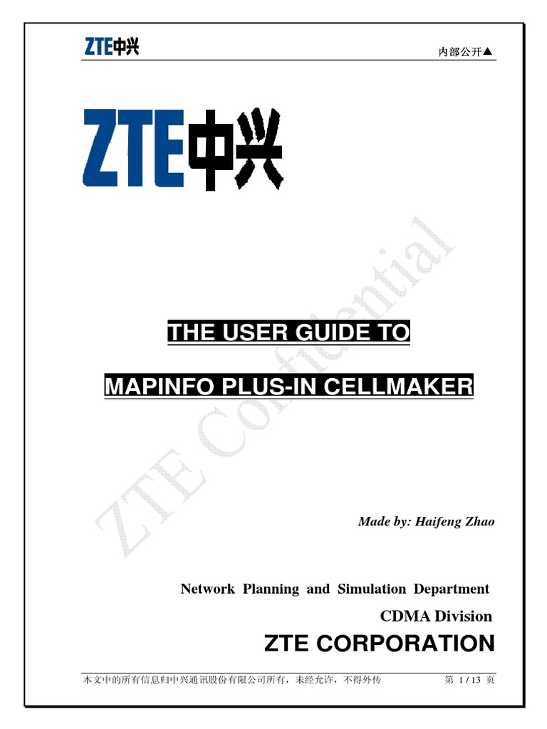 User Guide To MapInfo Plus in CellMaker | PDF
