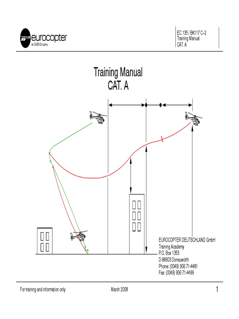 EC 135 / BK117 C - 2 Training Manual Cat. A | PDF | Takeoff | Helicopter