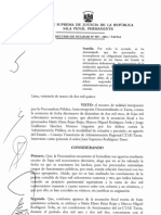 R.N. #907 2014 TACNA No Constituye Delito de Peculado La Falta de Justificación Documental de Sumas Entregas Por Viáticos