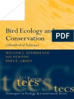 William J. Sutherland, Ian Newton, Rhys E. Green Bird Ecology and Conservation A Handbook of Techniques Techniques in Ecology & Conservation PDF