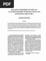 Autoritarismo Burocrático Ou Ditadura Militar_João Roberto Martins Filho