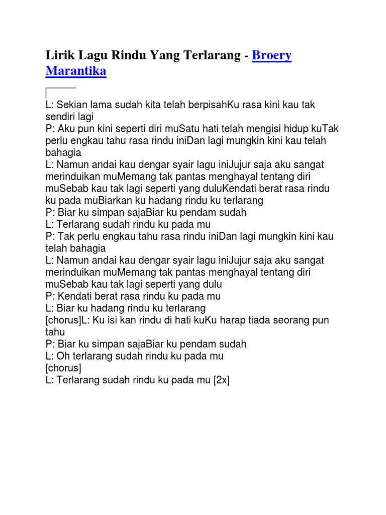 Lirik Lagu Rindu Terlarang Dewi Yul