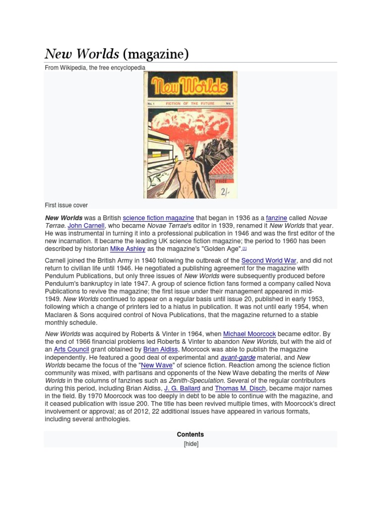 New Worlds (Magazine) : From Wikipedia, The Free Encyclopedia | PDF ...