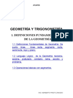 Definiciones básicas de geometría y trigonometría