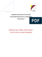 Ejercicio Del Poder Estrategia y Tactica de La Clase Dominante PDF