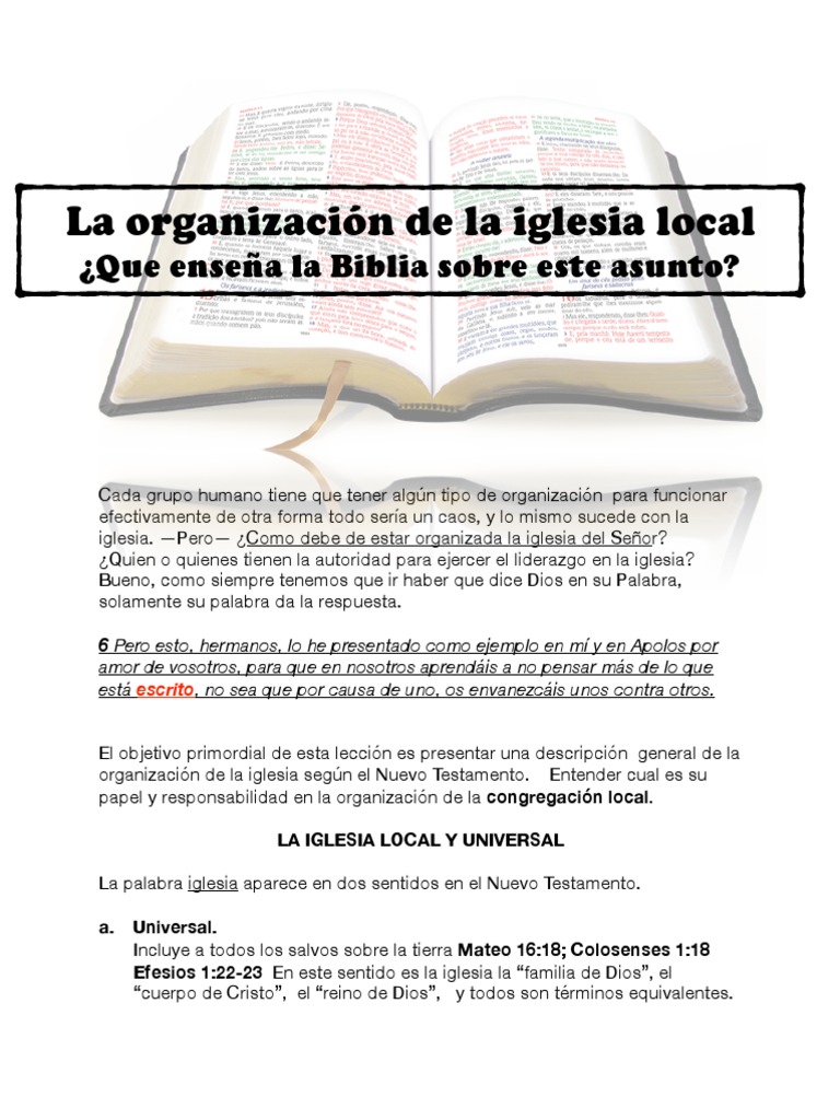 La Organizacion de La Iglesia | PDF | Cristo (título) | Dios en el ...