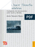 Navarro Reyes. Como Hacer Filosofia Con Palabras. A-Proposito-Del-Desencuentro-Entre-Searle-Y-Derrida PDF