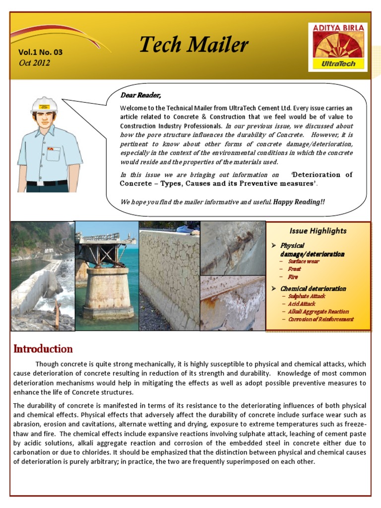 Types and Causes of Concrete Deterioration | PDF | Corrosion | Concrete