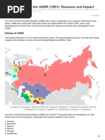 Reasons for USSR's Collapse and Impact in 15 Republics