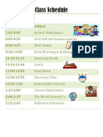 Revised 2017 Classroom Schedule