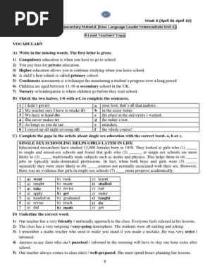 New Language Leader Intermediate Unit 6 - Answerkey | PDF.