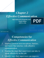 Effective Communication: Supervision in The Hospitality Industry Fourth Edition (250T or 250)