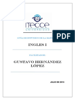 GUÍA DE ESTUDIO Ingles I