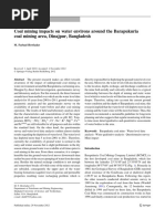 M. Farhad Howladar -- Coal Mining Impacts on Water Environs Around the Barapukuria Coal Mining Area, Dinajpur
