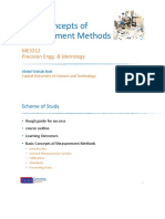 Basic Concepts of Measurement Methods: ME3312 Precision Engg. & Metrology