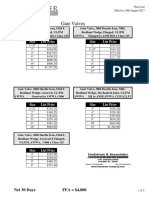 Vandewater Valve Price List 8-29-17