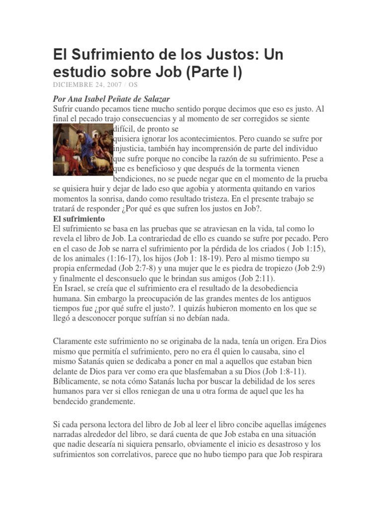 El Sufrimiento de los Justos en Job | PDF | Libro de trabajo | Dios