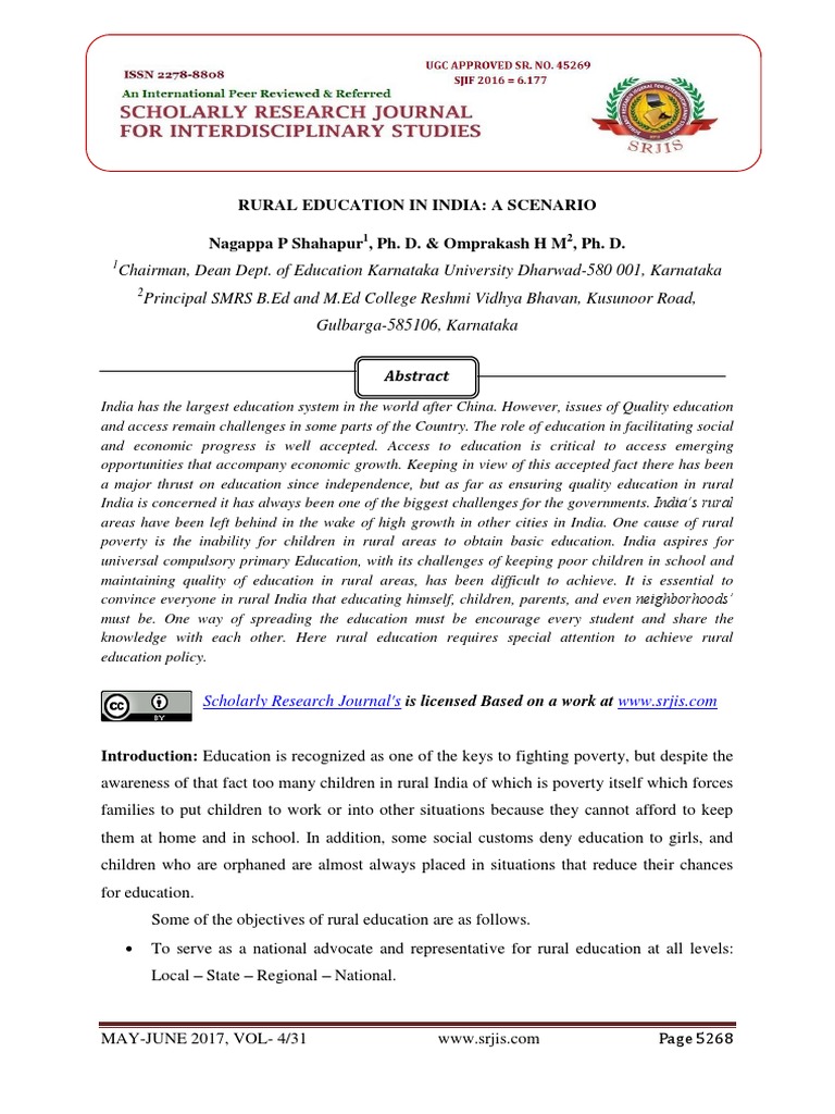 Challenges in Rural Education in India | PDF | Private School | Poverty