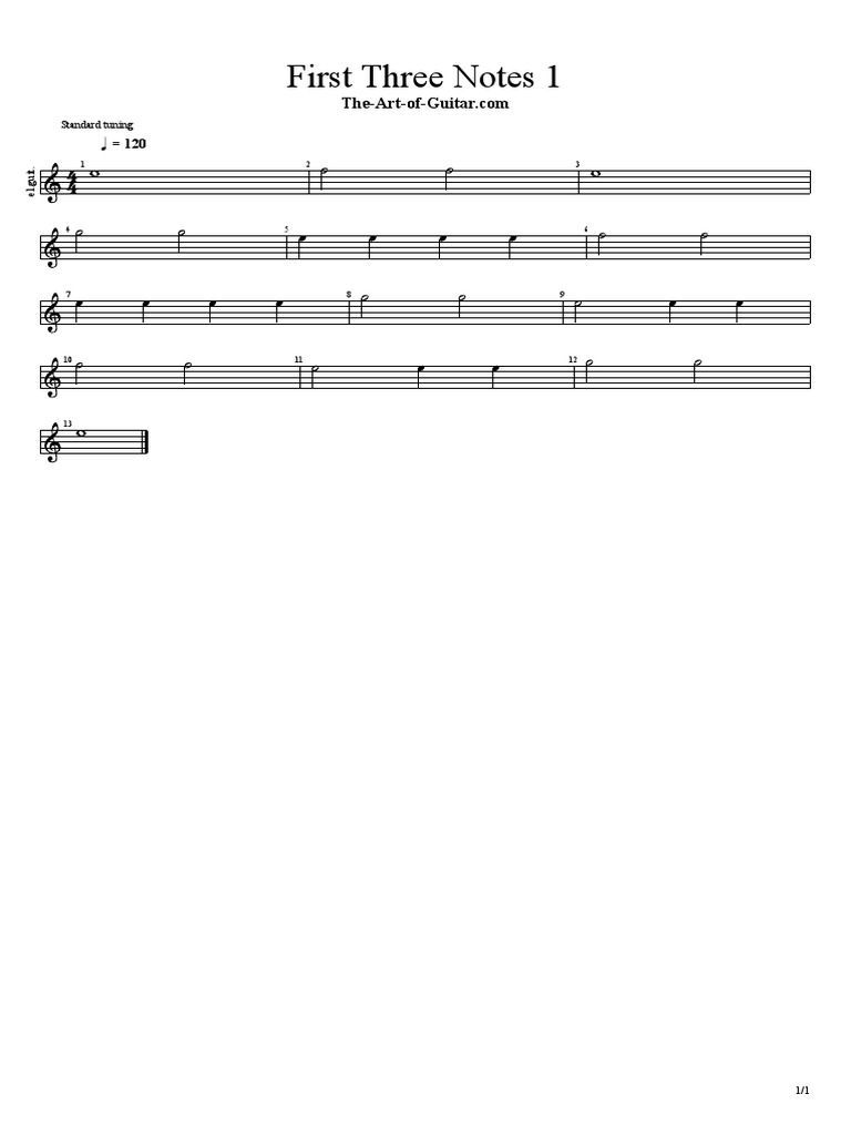 Guitar Standard Tuning Basics | PDF