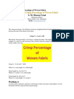 Calculate Crimp Percentage of Woven Fabric