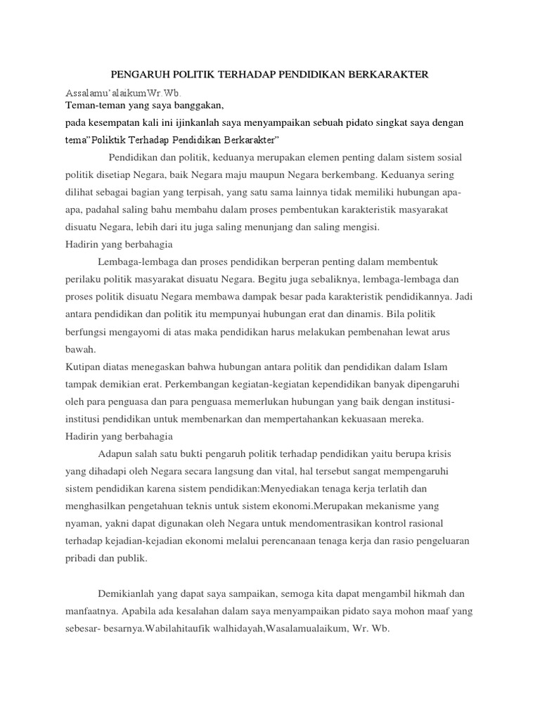 Contoh Teks Ceramah Pendidikan Mosaicone