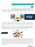 Working or Operating Principle of DC Motor